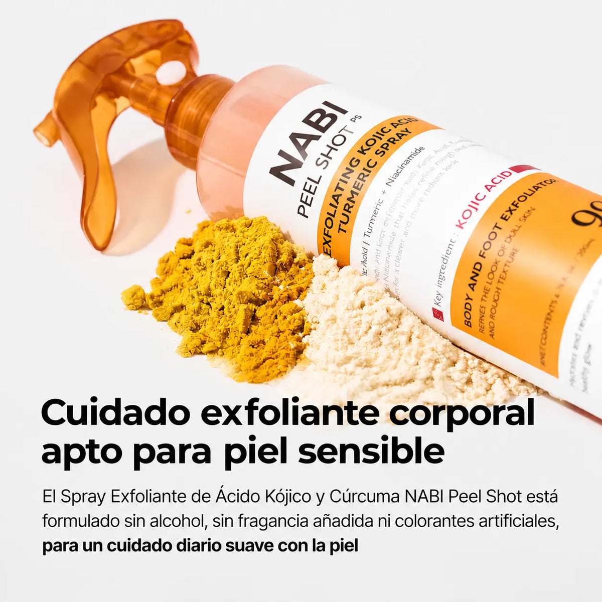 NABI Spray Exfoliante Peel Shot con Ácido Kójico y Cúrcuma, 200mL