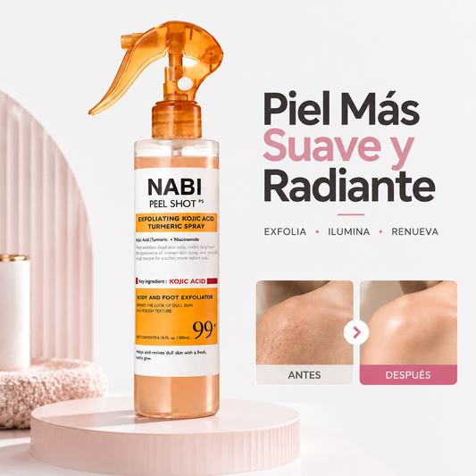 NABI Spray Exfoliante Peel Shot con Ácido Kójico y Cúrcuma, 200mL