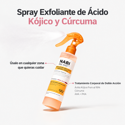 NABI Spray Exfoliante Peel Shot con Ácido Kójico y Cúrcuma, 200mL